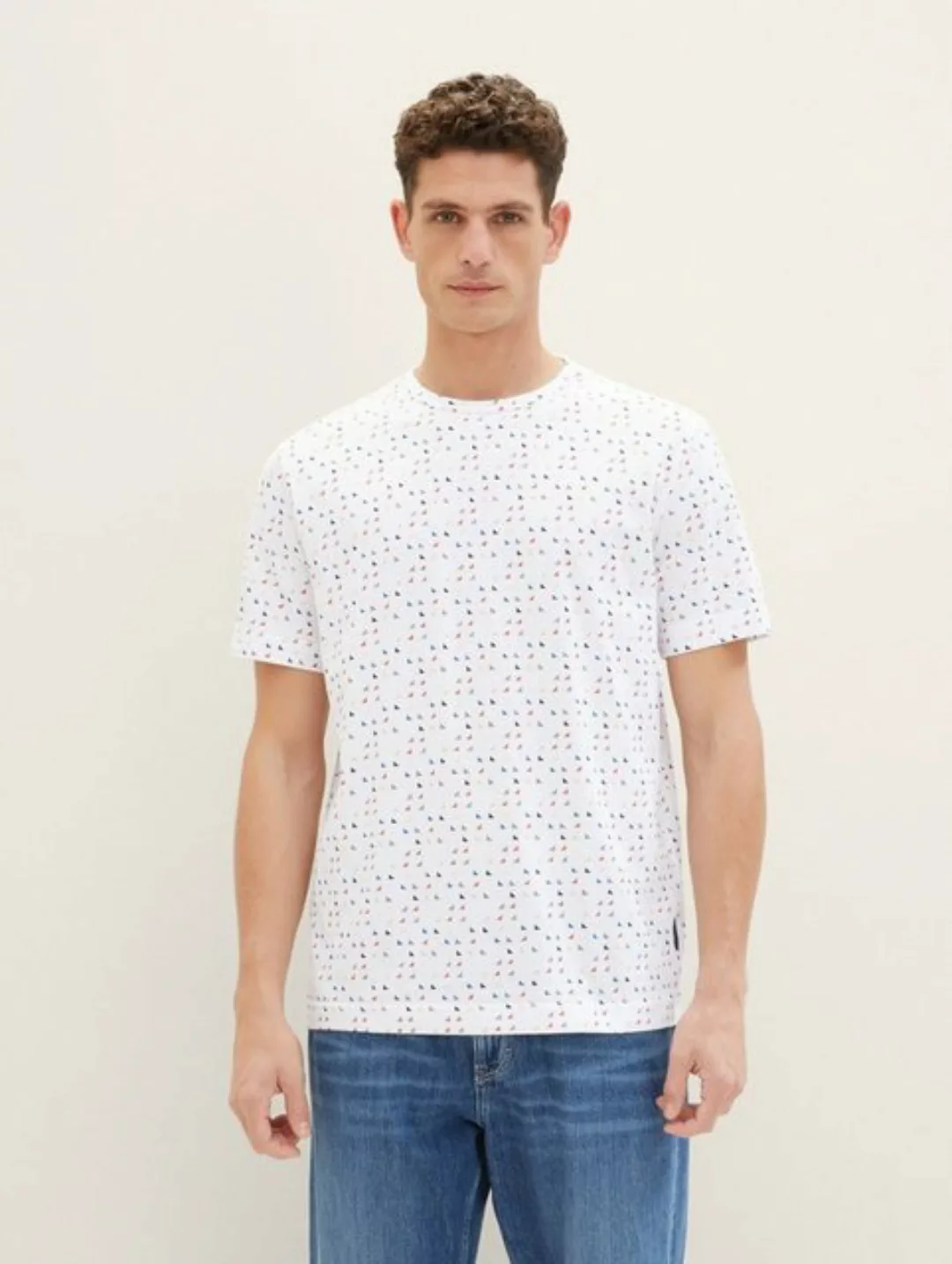 TOM TAILOR T-Shirt T-Shirt mit Allover-Print günstig online kaufen