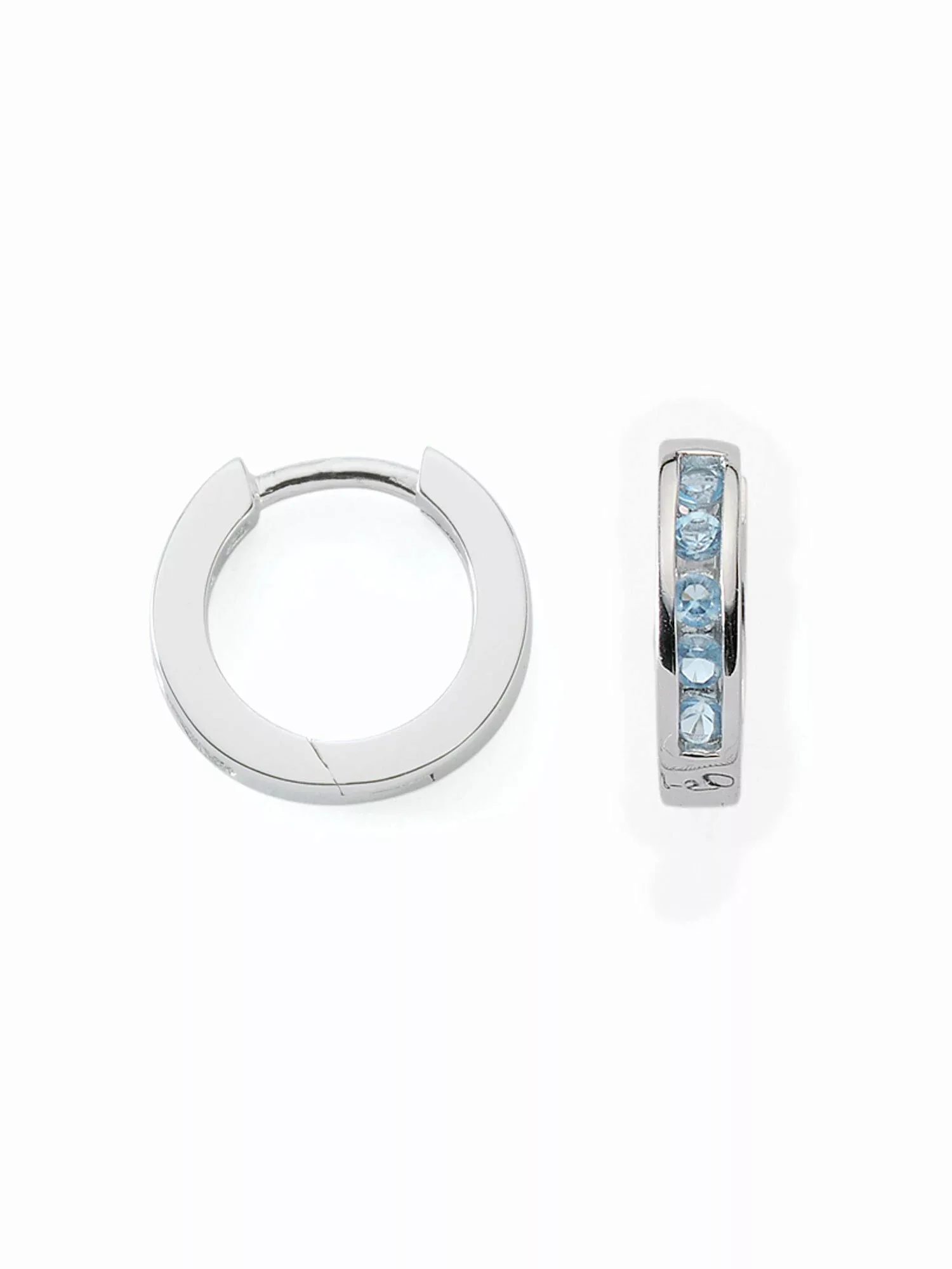 Adelia´s Paar Ohrhänger "925 Silber Ohrringe Creolen mit Zirkonia Ø 12,3 mm günstig online kaufen