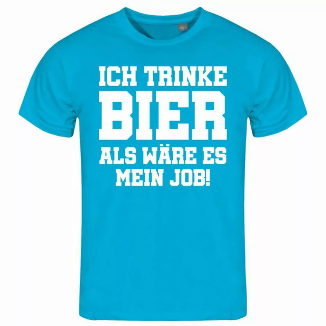 deinshirt Print-Shirt Herren T-Shirt Ich trinke Bier als wäre es mein Job F günstig online kaufen