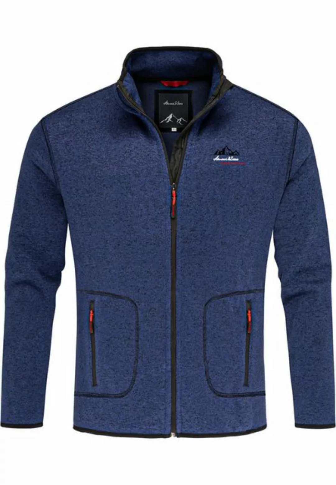 Amaci&Sons Fleecejacke VISALIA Fleecejacke Herren Strickfleece Sweatjacke Z günstig online kaufen