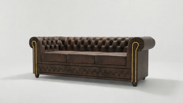 S-Style Möbel Chesterfield-Sofa Anton 3 sitzer Sofa mit Schlaffunktion mit günstig online kaufen