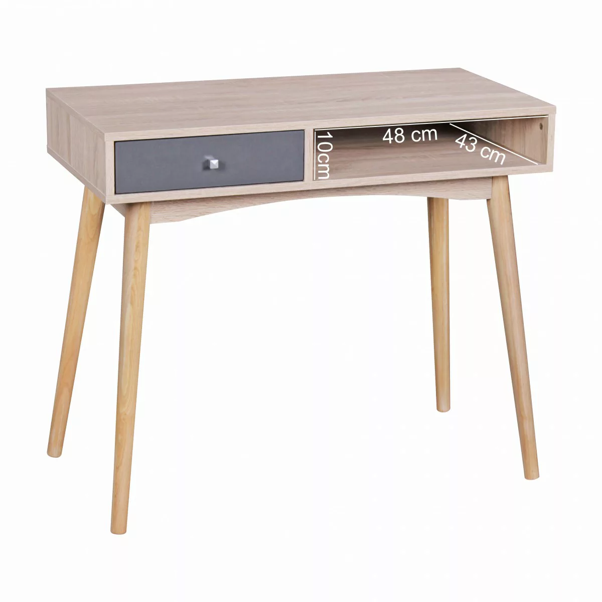 Schreibtisch MASSA 90 x 78 x 45 cm mit Schublade in Sonoma Eiche | Computer günstig online kaufen