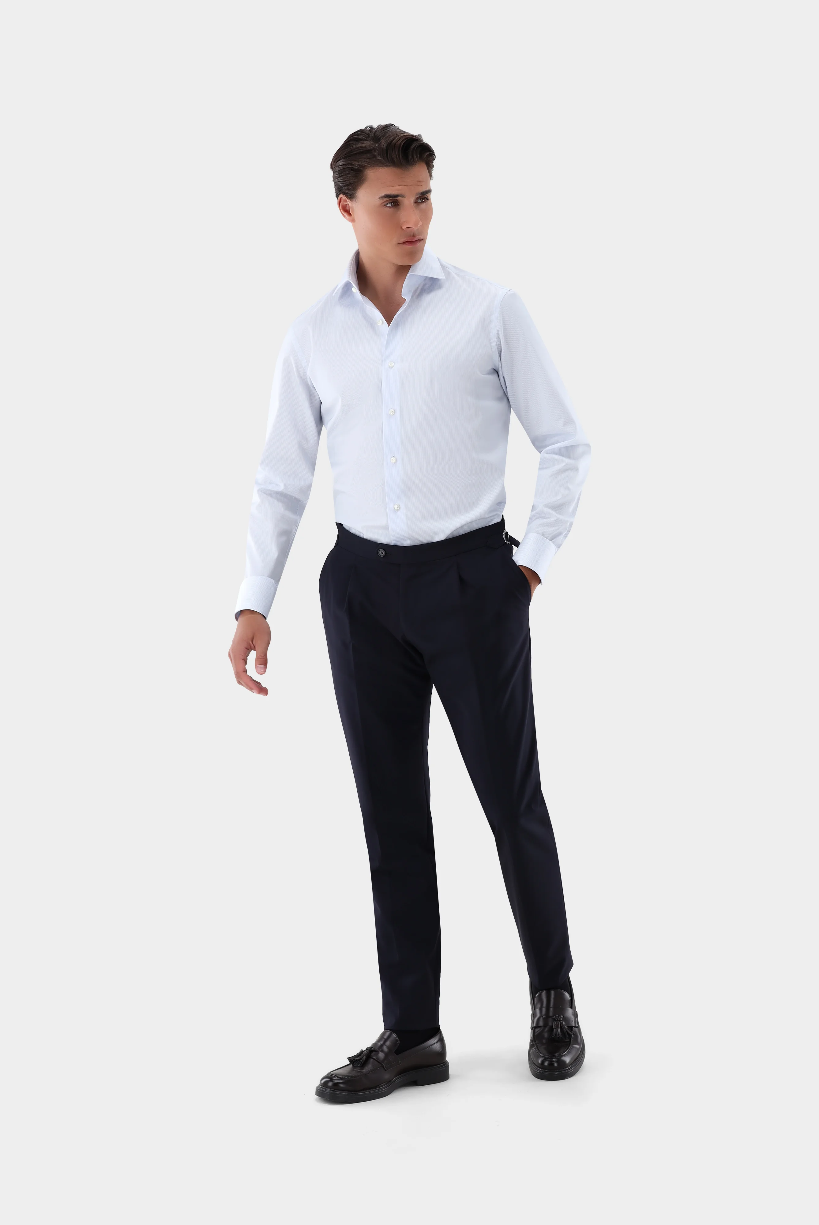 Gestreiftes Twill Hemd Tailor Fit günstig online kaufen