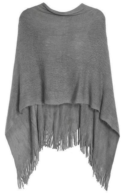 dy_mode Strickponcho Damen Strickponcho in Unifarben Weiches Cape Poncho Um günstig online kaufen