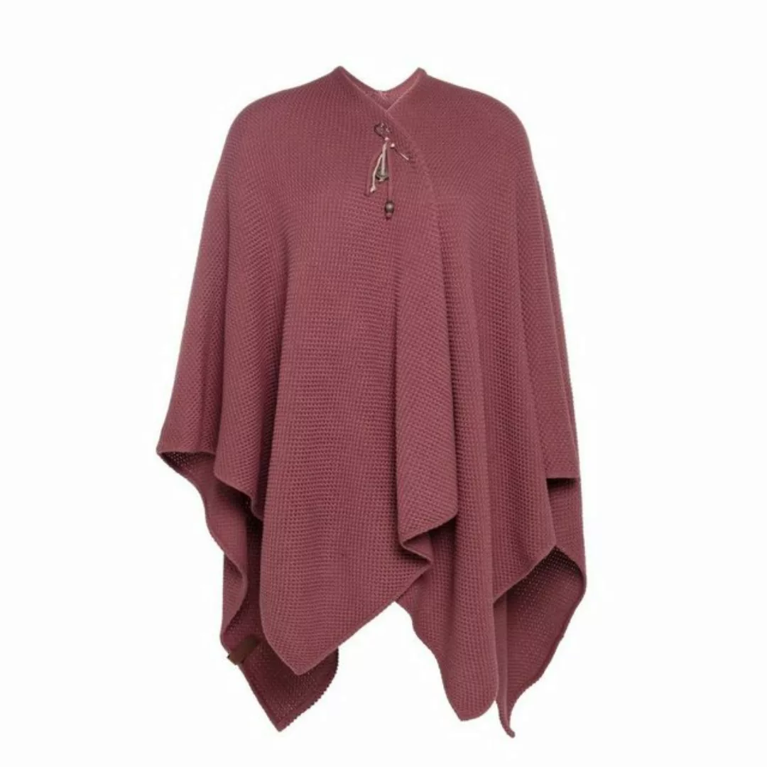 Knit Factory Strickponcho Jazz Poncho capes One Size Glatt Rot (1-tlg) mode günstig online kaufen