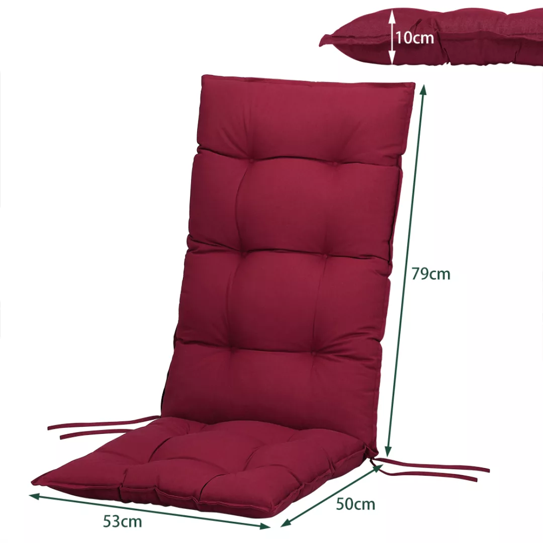 Sitzkissen 6er-Set Cozy Vanamo Rot 129x53x10cm günstig online kaufen