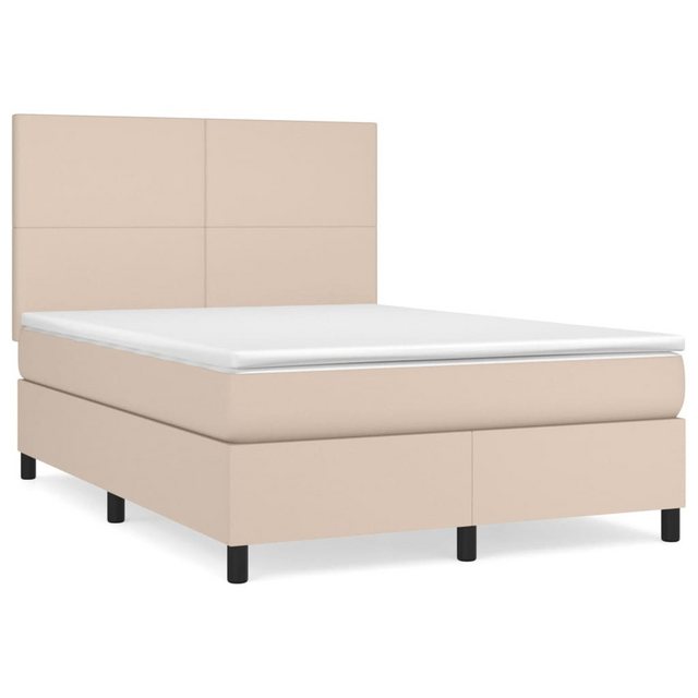 vidaXL Boxspringbett Matratze Cappuccino-Braun 140x190cm Kunstleder1466166 günstig online kaufen