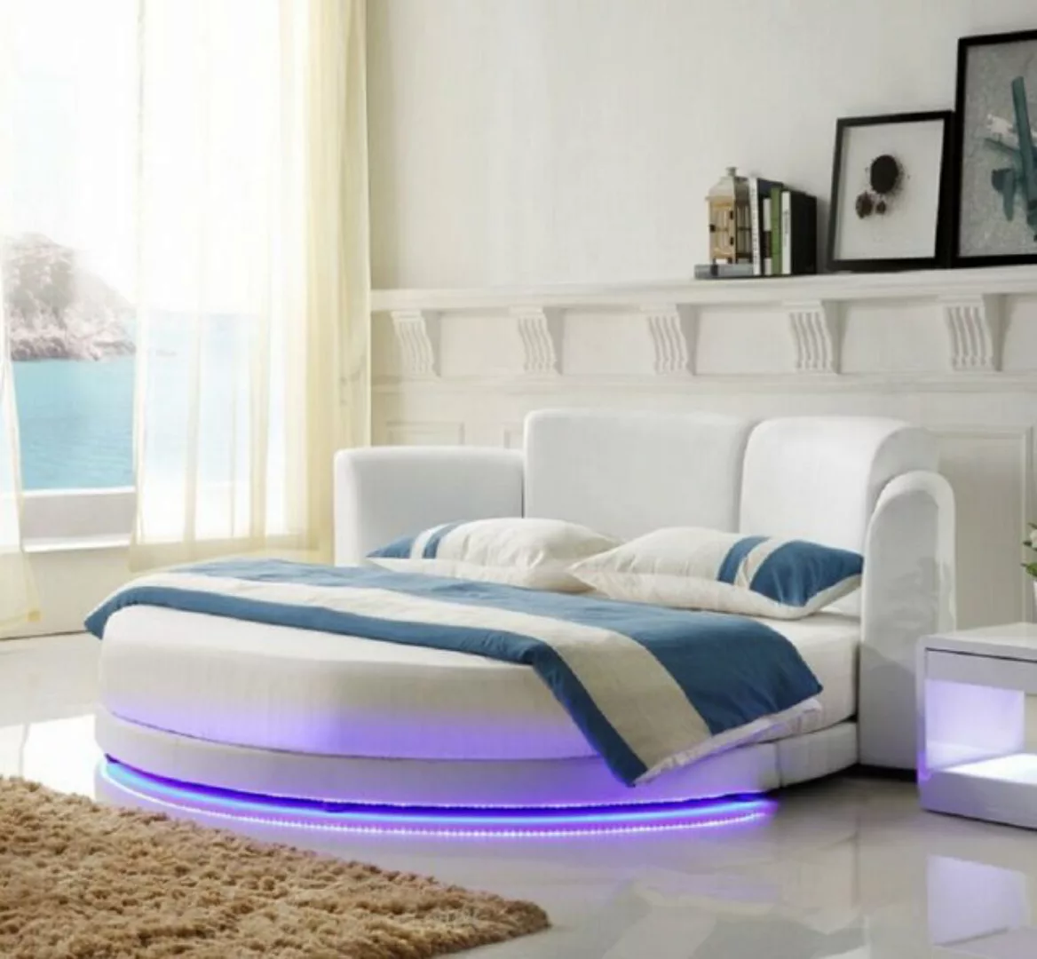 JVmoebel Bett Rund Bett Doppel Luxus Schlafzimmer Möbel Rundes Hotel Gestel günstig online kaufen