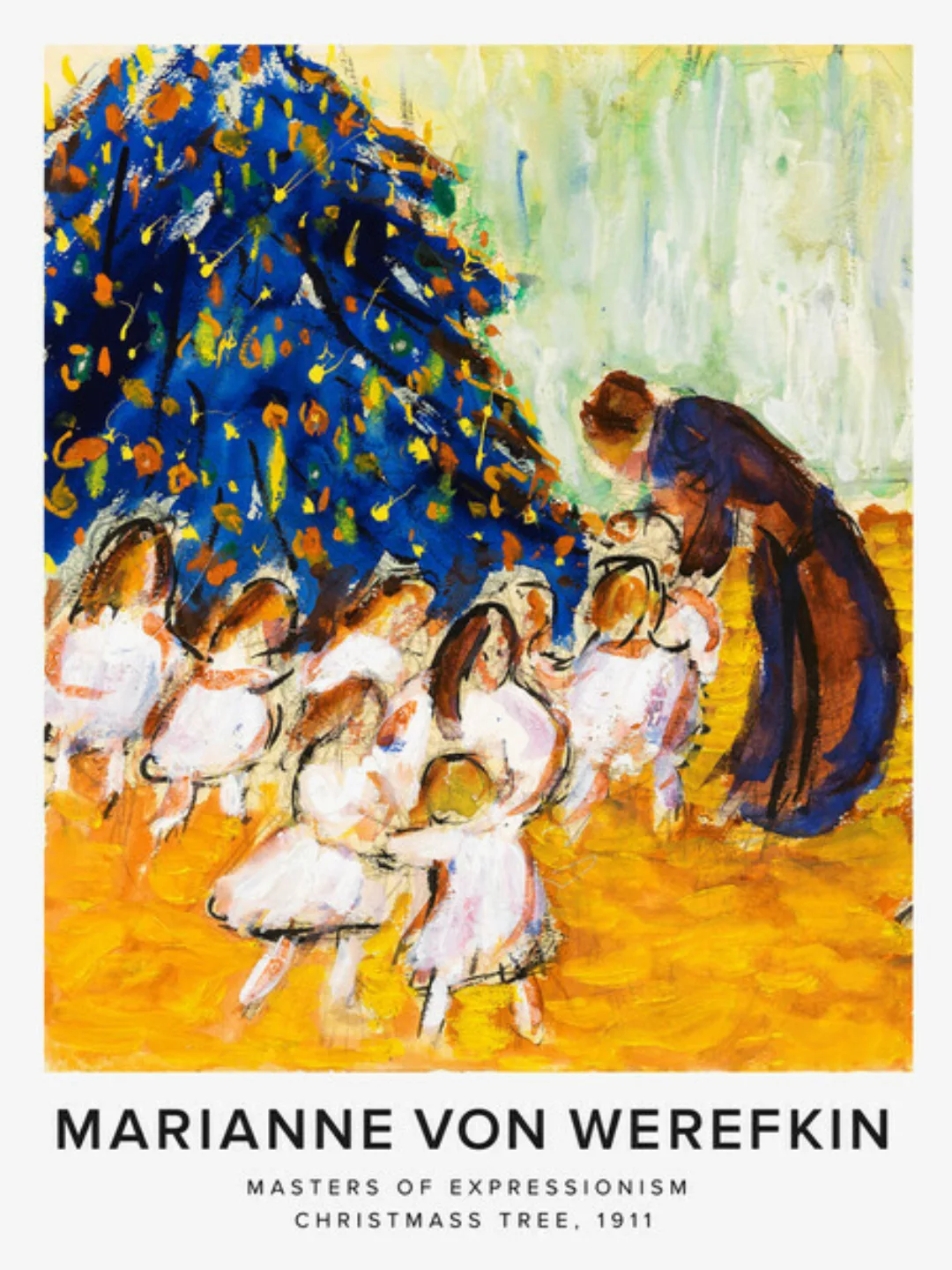 Poster / Leinwandbild - Marianne Von Werefkin: Weihnachtsbaum günstig online kaufen