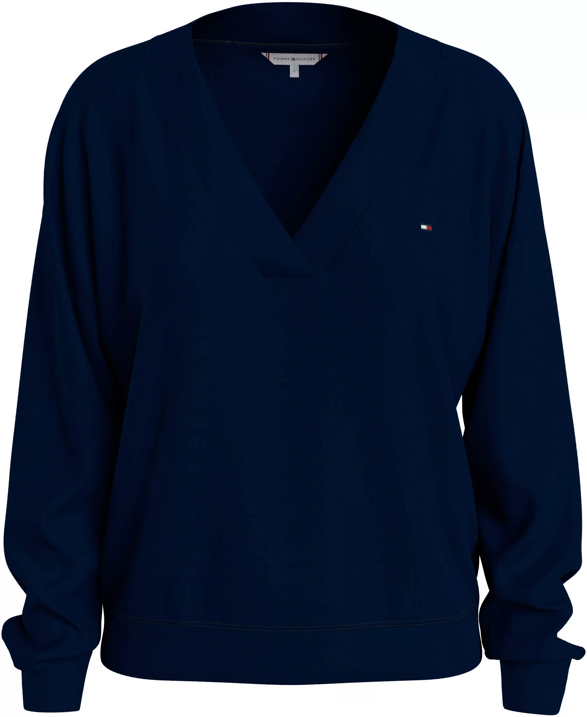 Tommy Hilfiger Underwear Langarmshirt "LS TOP", mit V-Ausschnitt, Logo-Flag günstig online kaufen