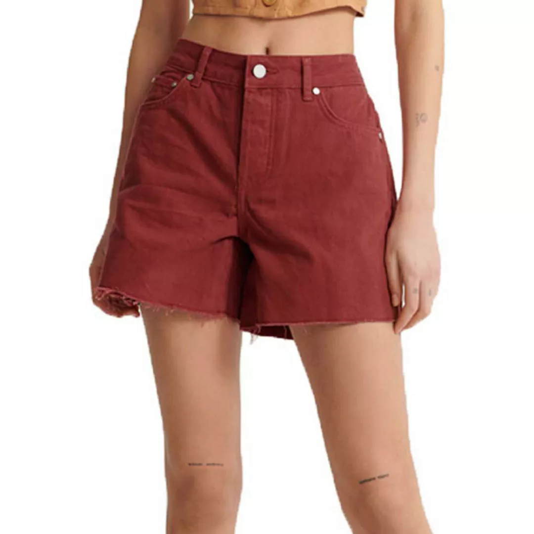 Superdry Mid Length Jeans-shorts 26 Earth Red günstig online kaufen