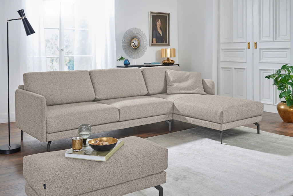 hülsta sofa Ecksofa "hs.450", Armlehne sehr schmal, Breite 234 cm, Alugussf günstig online kaufen