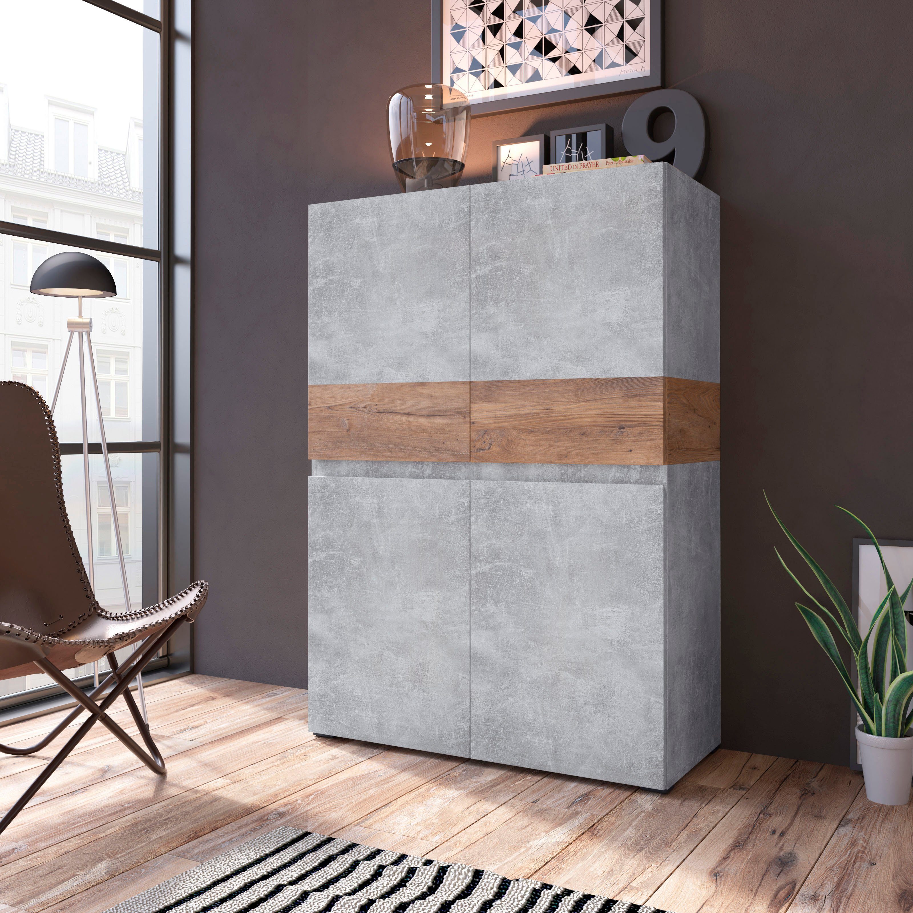 INOSIGN Highboard "Rimini", Höhe 129 cm günstig online kaufen