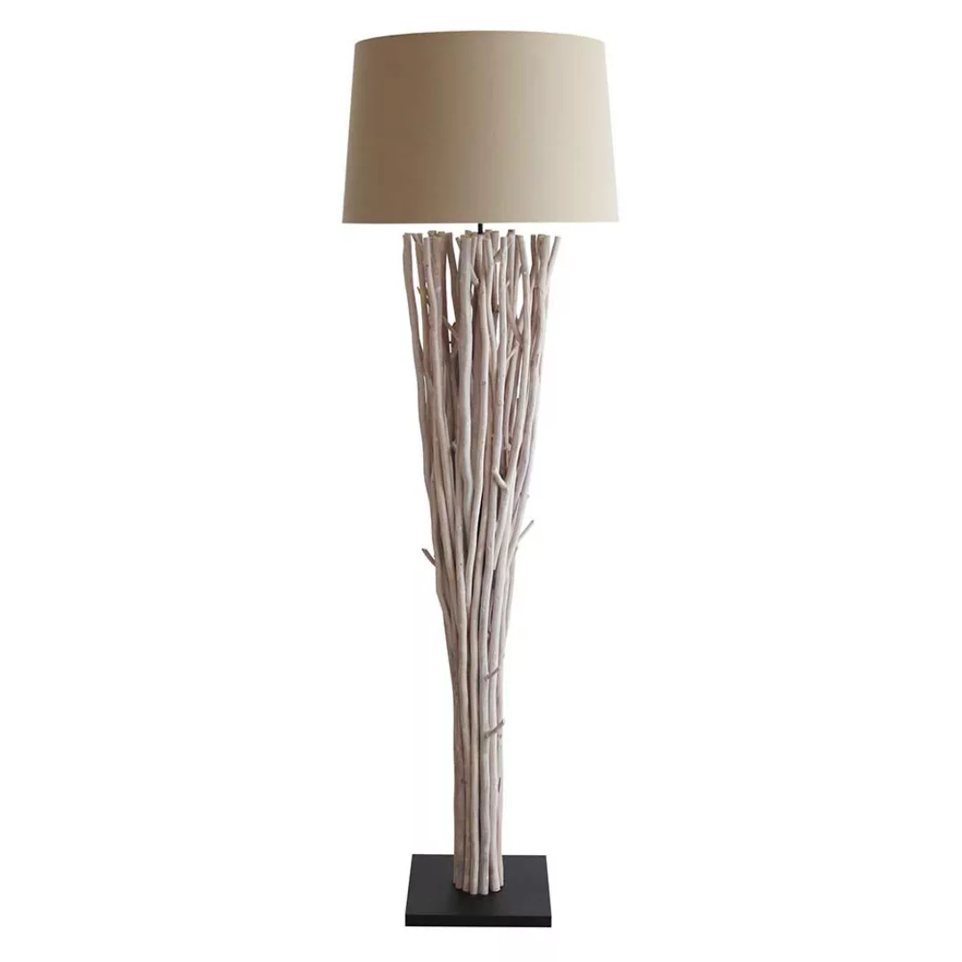 Stehlampe Skandi weiss aus Treibholz 175 cm hoch - 55 cm breit günstig online kaufen