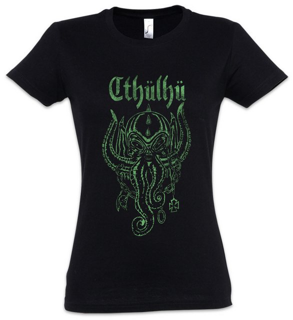 Urban Backwoods Print-Shirt Cthülhü Damen T-Shirt H. P. Lovecraft Miskatoni günstig online kaufen