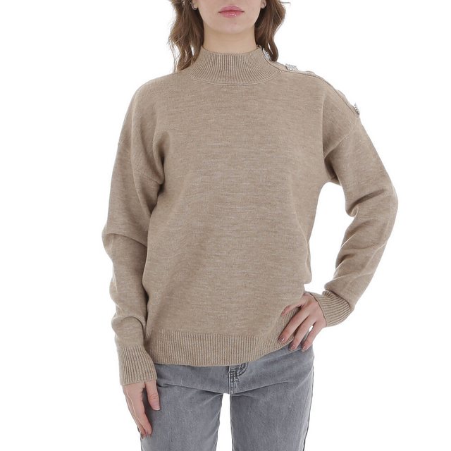 Ital-Design Strickpullover Damen Freizeit (88578869) Strass Stretch Strickp günstig online kaufen