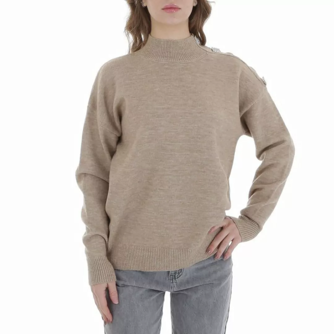 Ital-Design Strickpullover Damen Freizeit (88578869) Strass Stretch Strickp günstig online kaufen