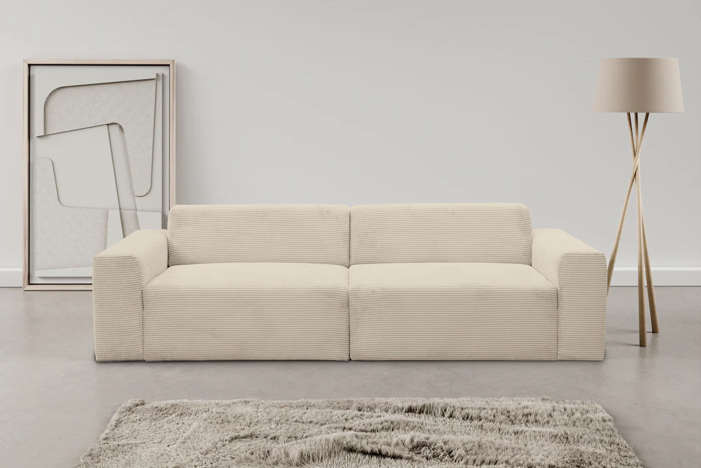 WERK2 Sofa "Zeus 3-Sitzer", Curvy Trend 3-Sitzer mit urbaner Optik günstig online kaufen