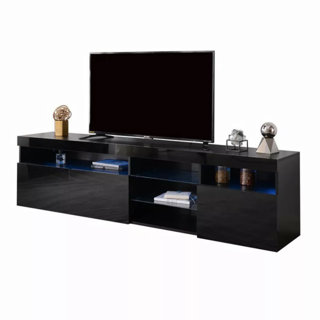 REDOM TV-Schrank Fernsehschrank TV-Lowboard (mit LED-Beleuchtung (3 Schrank günstig online kaufen