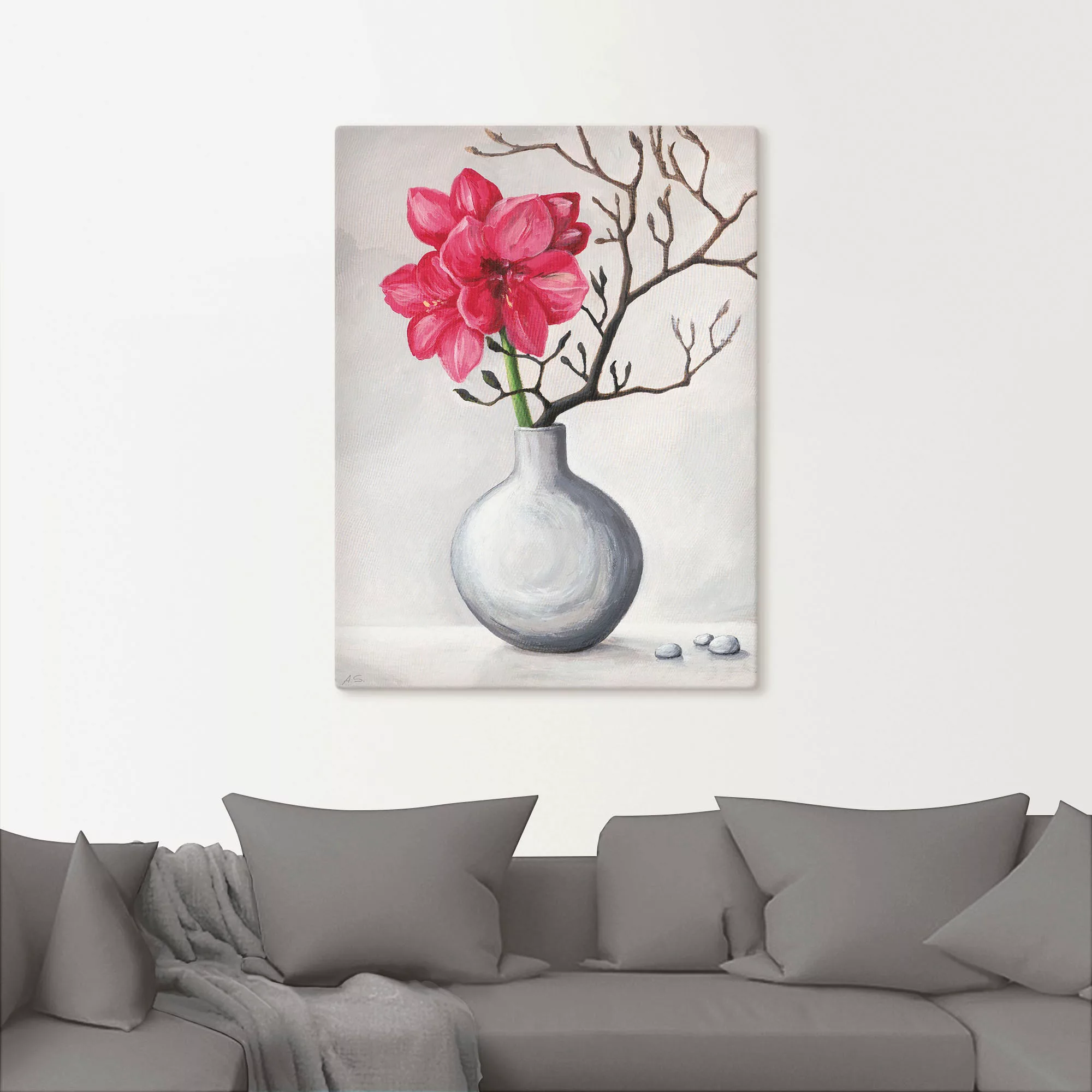 Artland Wandbild »Rote Amaryllis«, Blumen, (1 St.), als Alubild, Outdoorbil günstig online kaufen