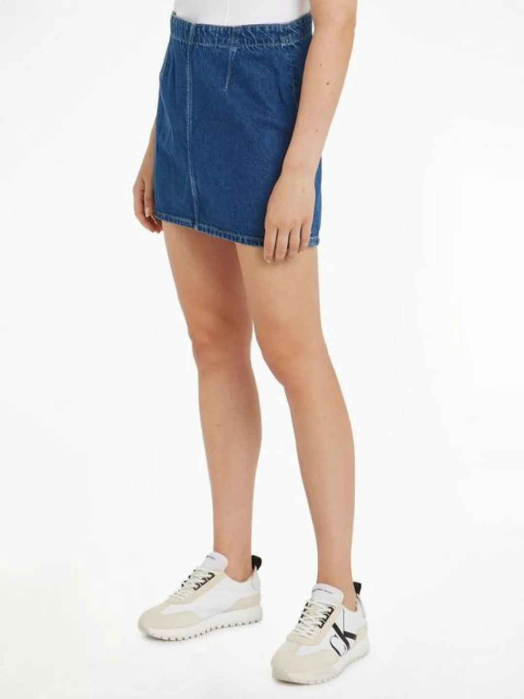 Calvin Klein Jeans A-Linien-Rock MR A LINE DARTED MINI SKIRT mit Logomarken günstig online kaufen