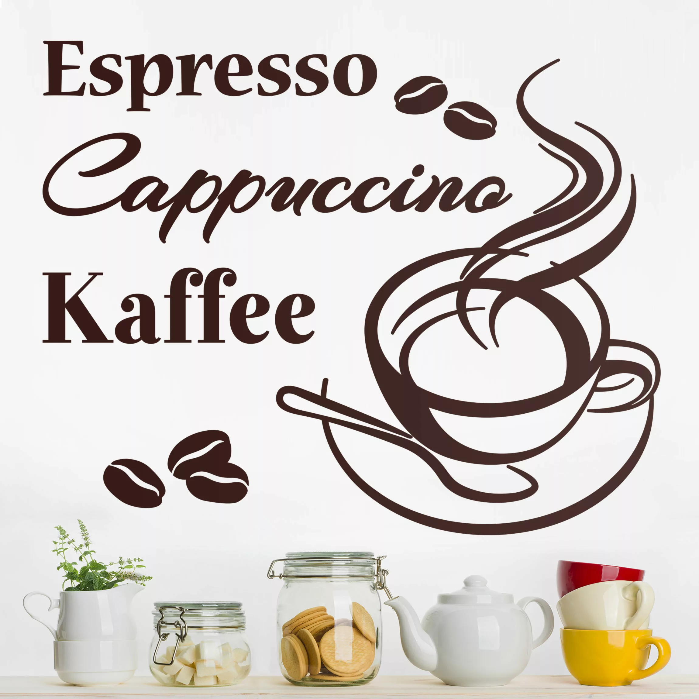 Wandtattoo Küchenspruch Kaffeepause - Espresso Cappucino Kaffee günstig online kaufen