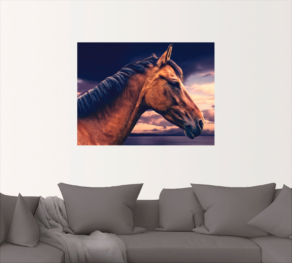 Artland Wandbild »Pferd am Meer«, Haustiere, (1 St.), als Leinwandbild, Wan günstig online kaufen
