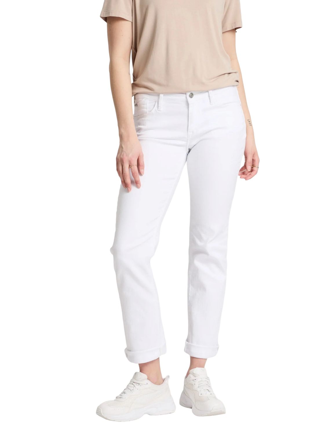 Cross Jeans Damen Jeans ROSE - Regular Fit - Weiss - White günstig online kaufen