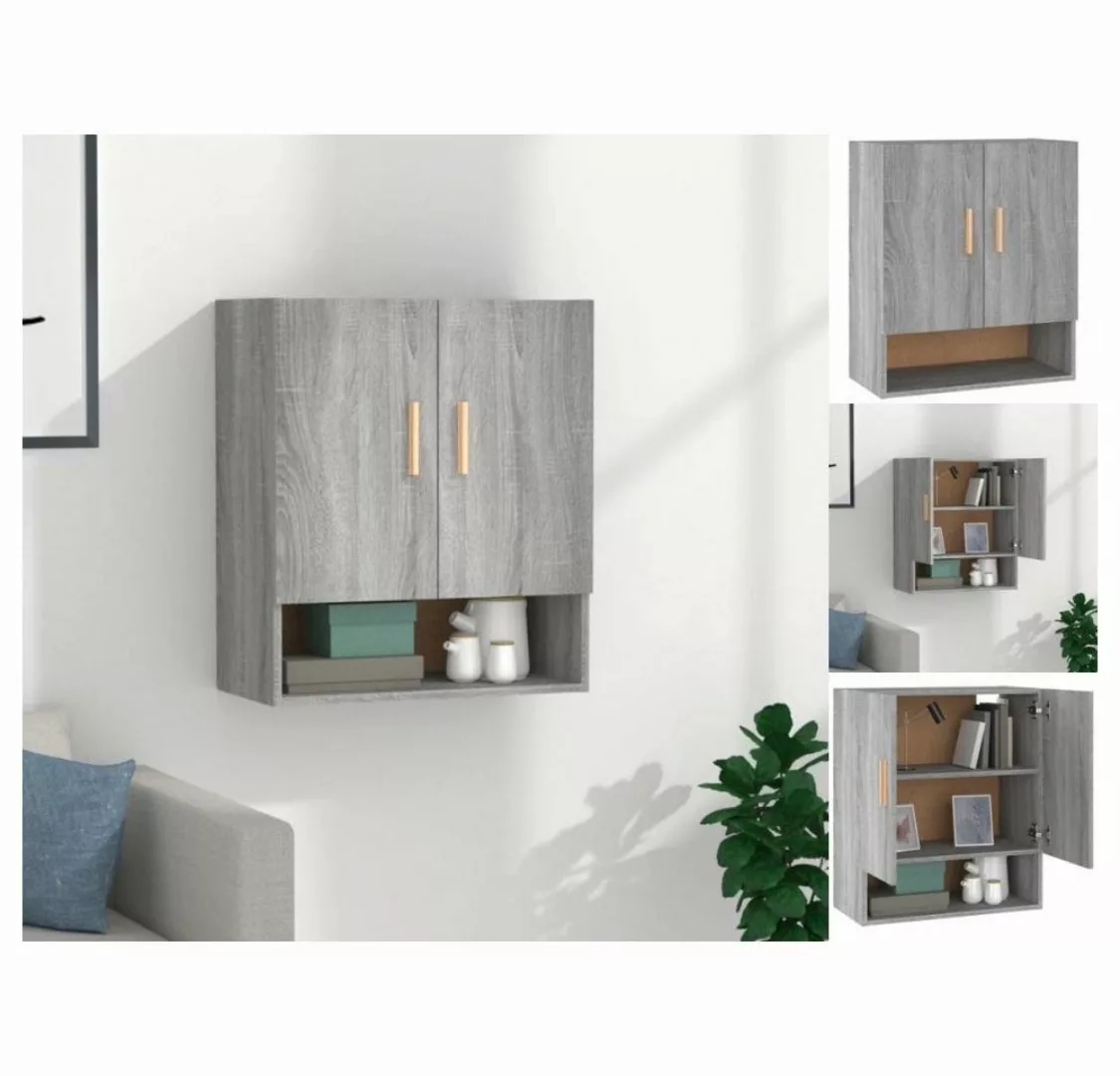 vidaXL Fächerschrank Wandschrank Grau Sonoma 60x31x70 cm Holzwerkstoff (1-S günstig online kaufen