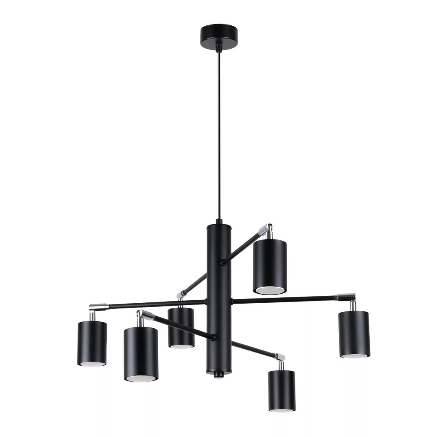 Sollux Lighting Kronleuchter Lemmi 6 Schwarz günstig online kaufen