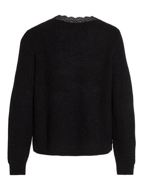 Vila V-Ausschnitt-Pullover VILOU REV V-NECK L/S LACE KNIT TOP -NOOS günstig online kaufen