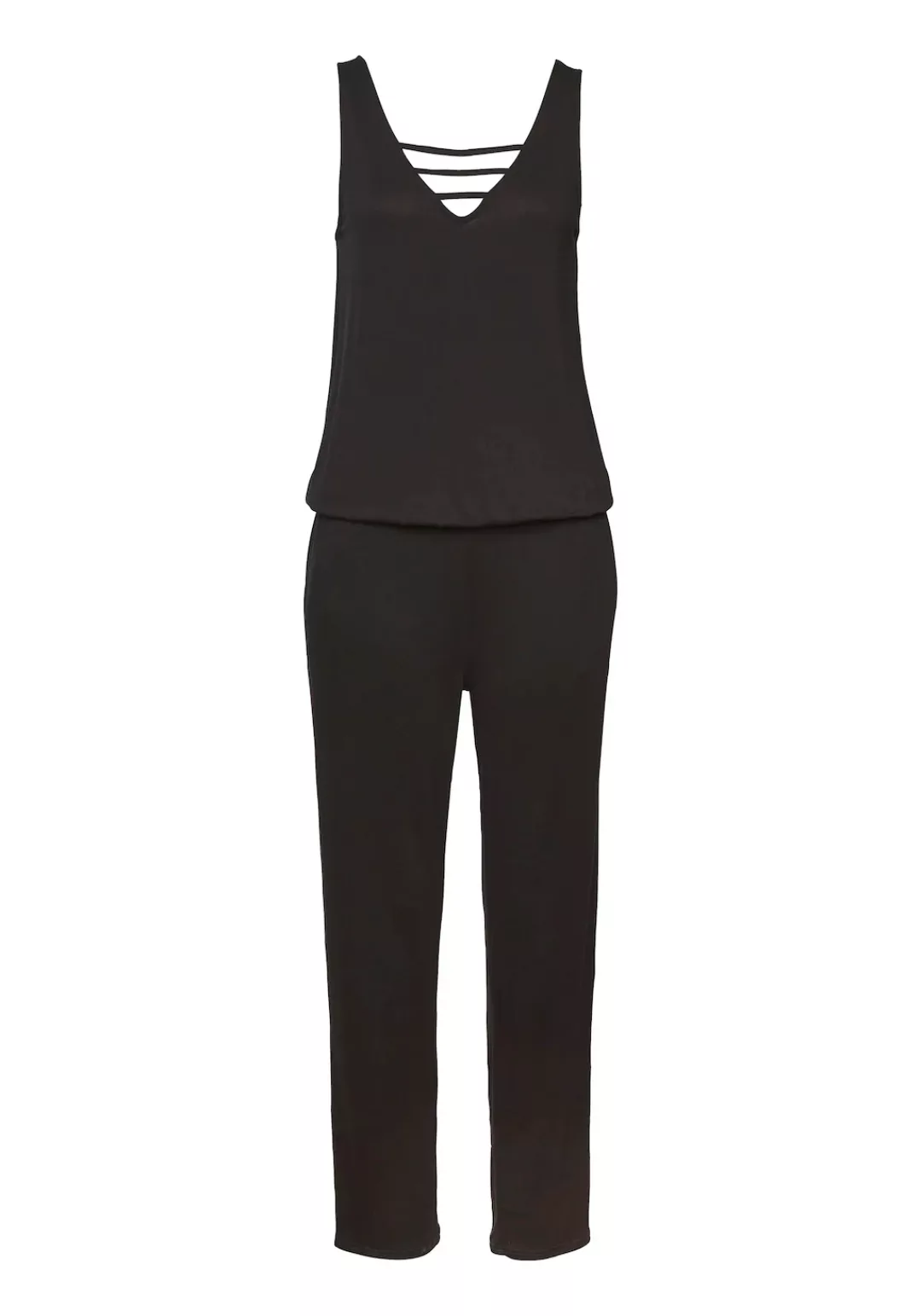 s.Oliver Overall, mit verziertem Ausschnitt, elastischer Jumpsuit mit Tasch günstig online kaufen