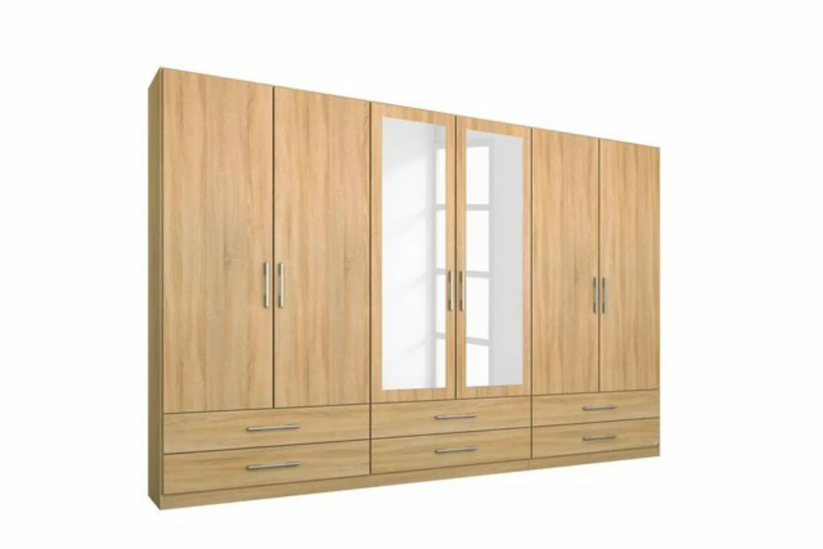 Kindermöbel 24 Spiegelschrank Levi beige 6 Türen B 271 cm - H 210 cm günstig online kaufen