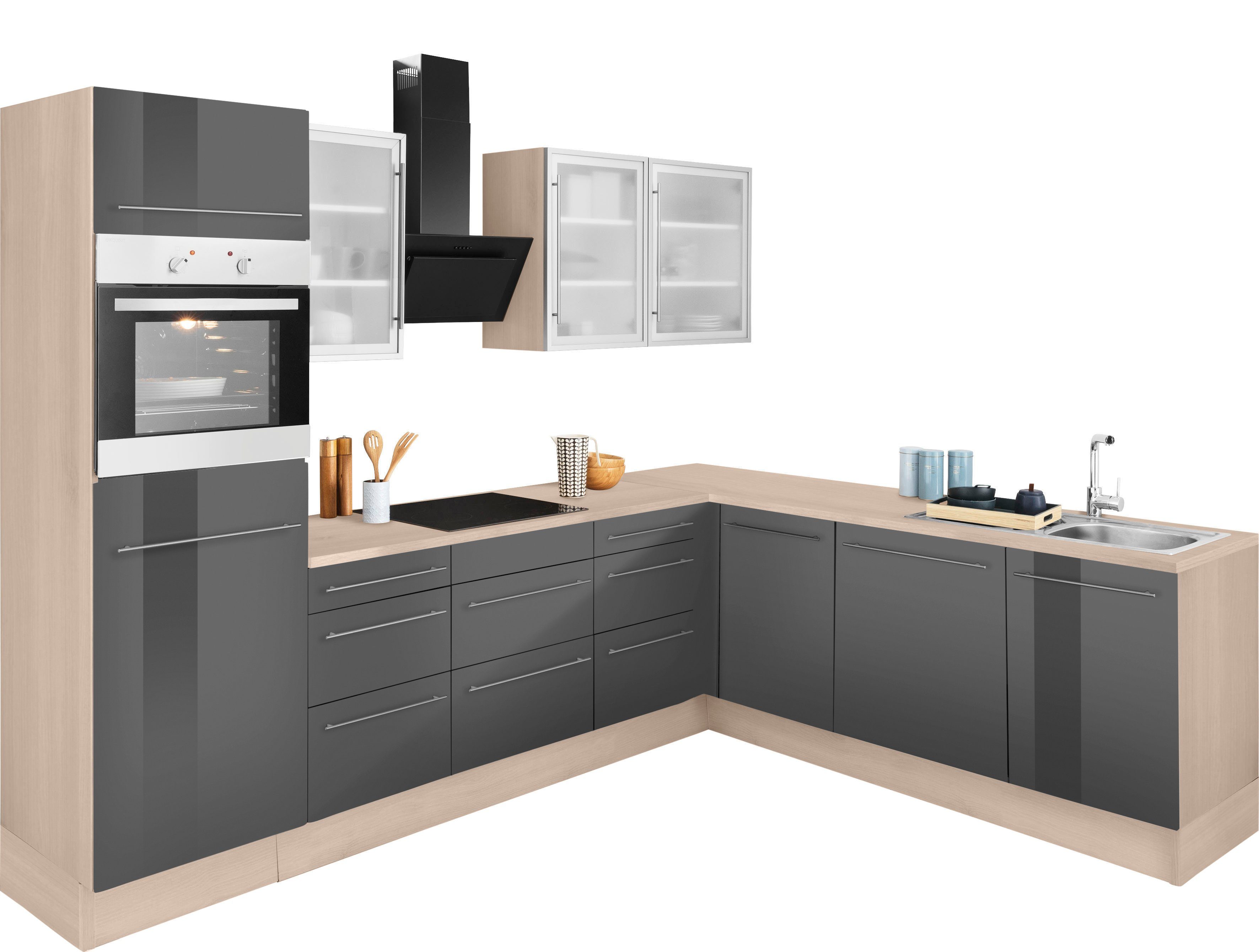 OPTIFIT Winkelküche "Bern", Stellbreite 285x225 cm, wahlweise mit E-Geräten günstig online kaufen