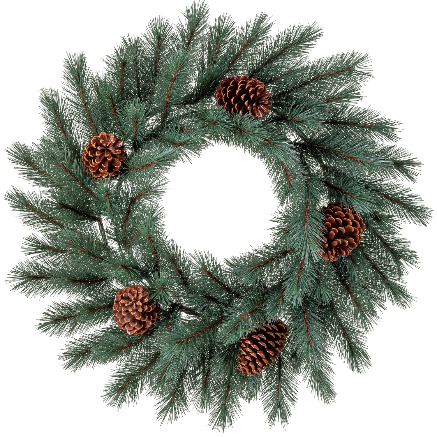 Weihnachtskranz Ø 60 cm x 15 cm Grün günstig online kaufen