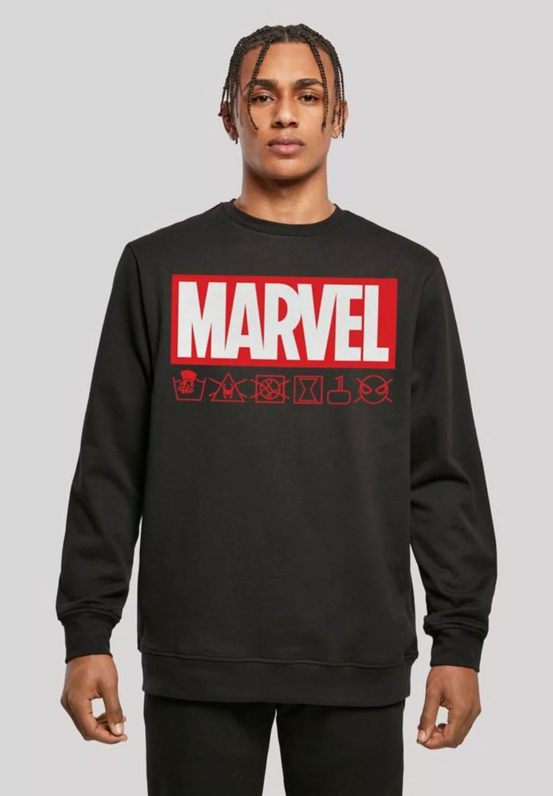 F4NT4STIC Kapuzenpullover "Marvel Logo washed Care Waschanleitung", Print günstig online kaufen