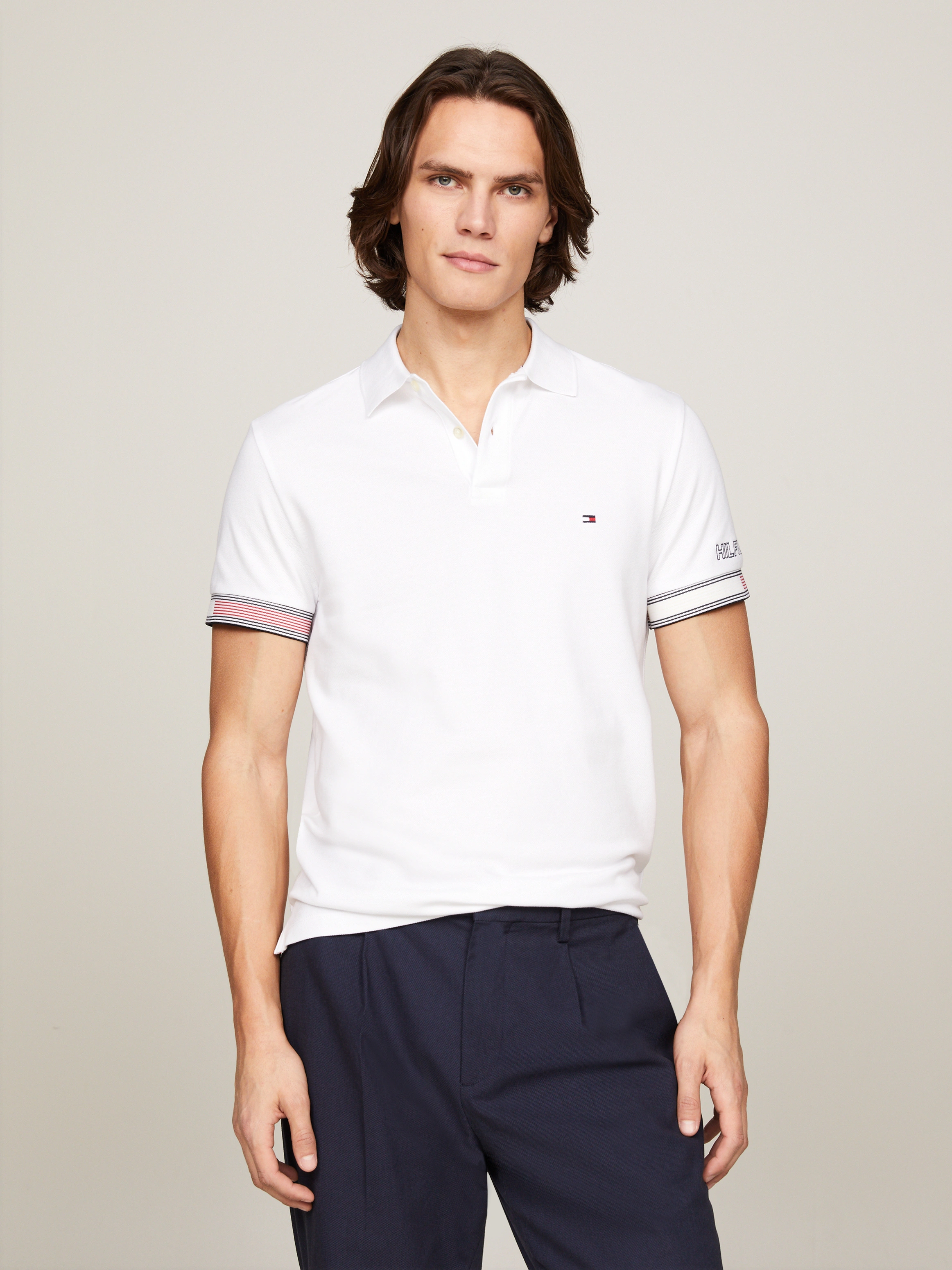 Tommy Hilfiger Poloshirt "FLAG CUFF SLIM POLO" günstig online kaufen