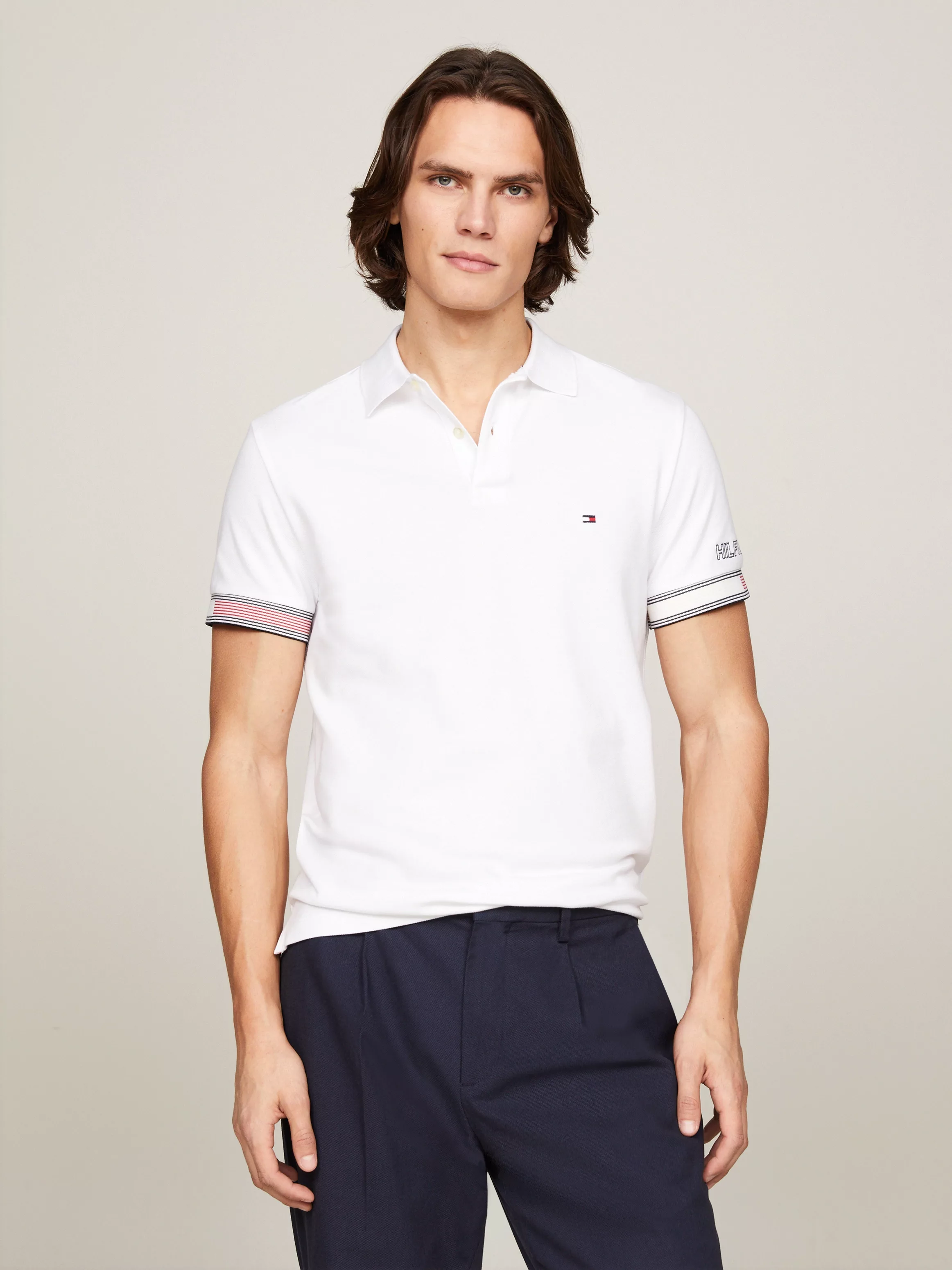 Tommy Hilfiger Poloshirt "FLAG CUFF SLIM POLO" günstig online kaufen