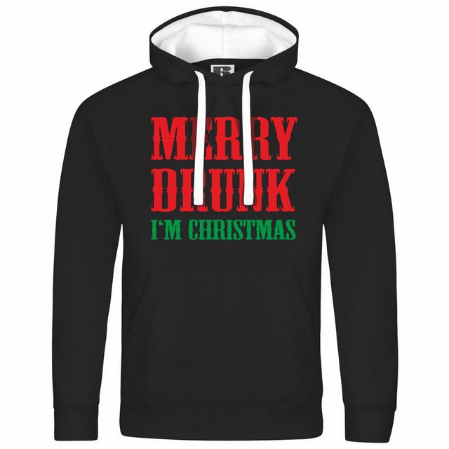 deinshirt Kapuzenpullover Herren Kapuzenpullover Merry drunk im Christmas M günstig online kaufen