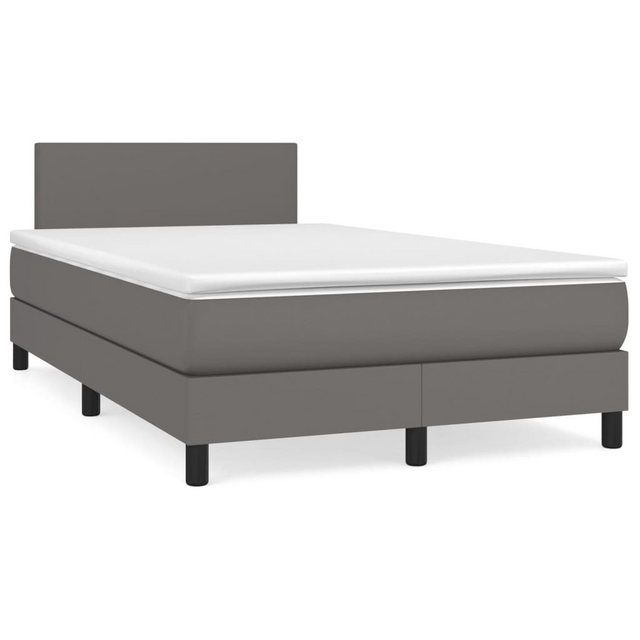 vidaXL Boxspringbett Bett Boxspringbett mit Matratze Kunstleder (120 x 200 günstig online kaufen