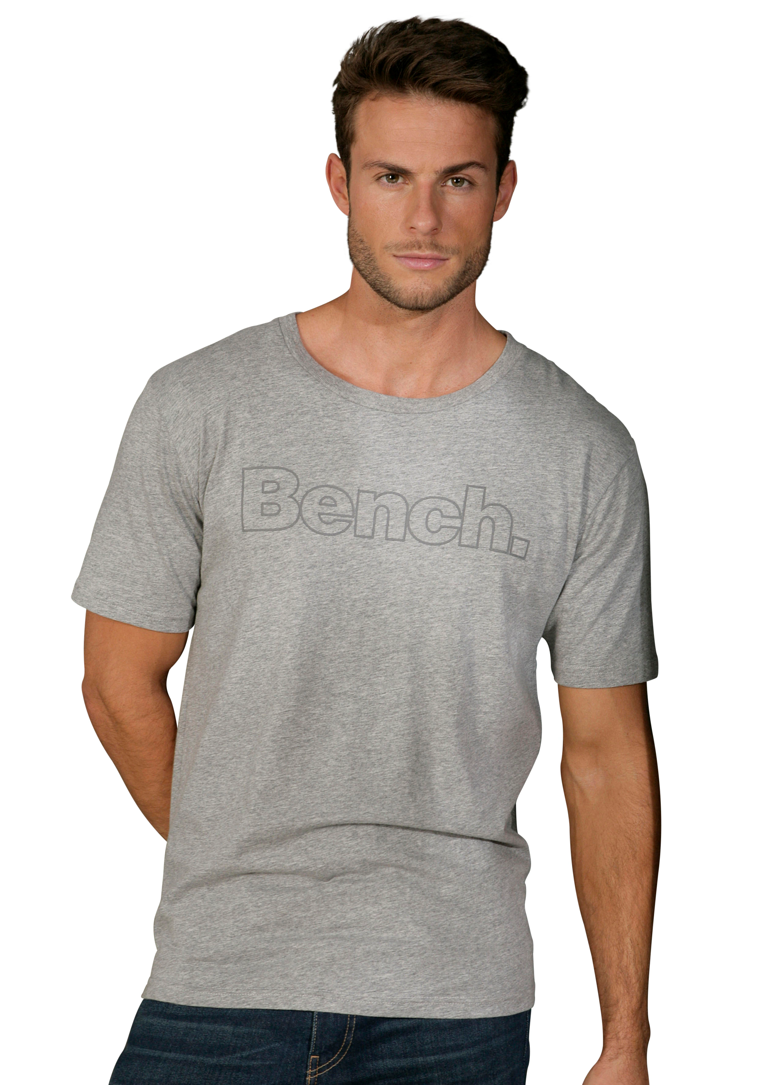 Bench. Loungewear T-Shirt (2-tlg) Shirt mit Logoprint, Basicshirt mit Rundh günstig online kaufen