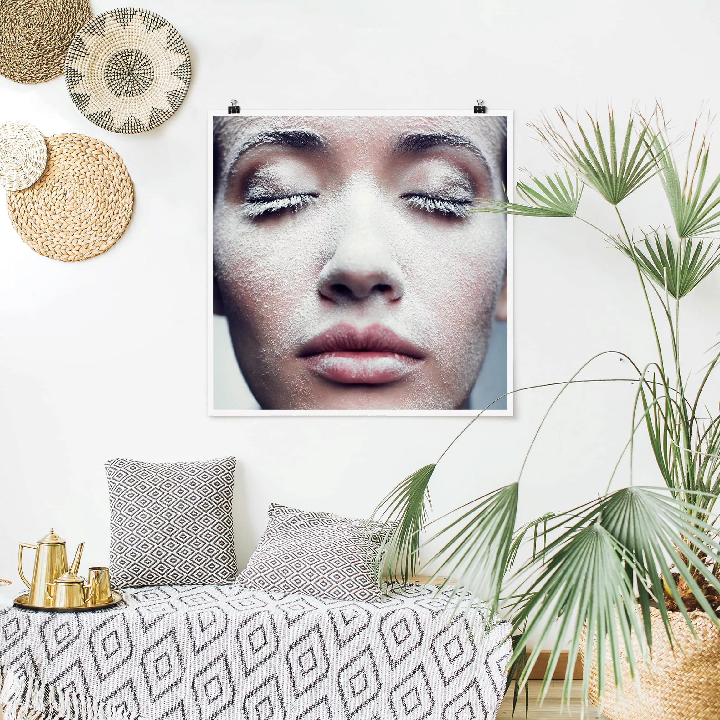 Poster Portrait - Quadrat Frosty Close Up günstig online kaufen
