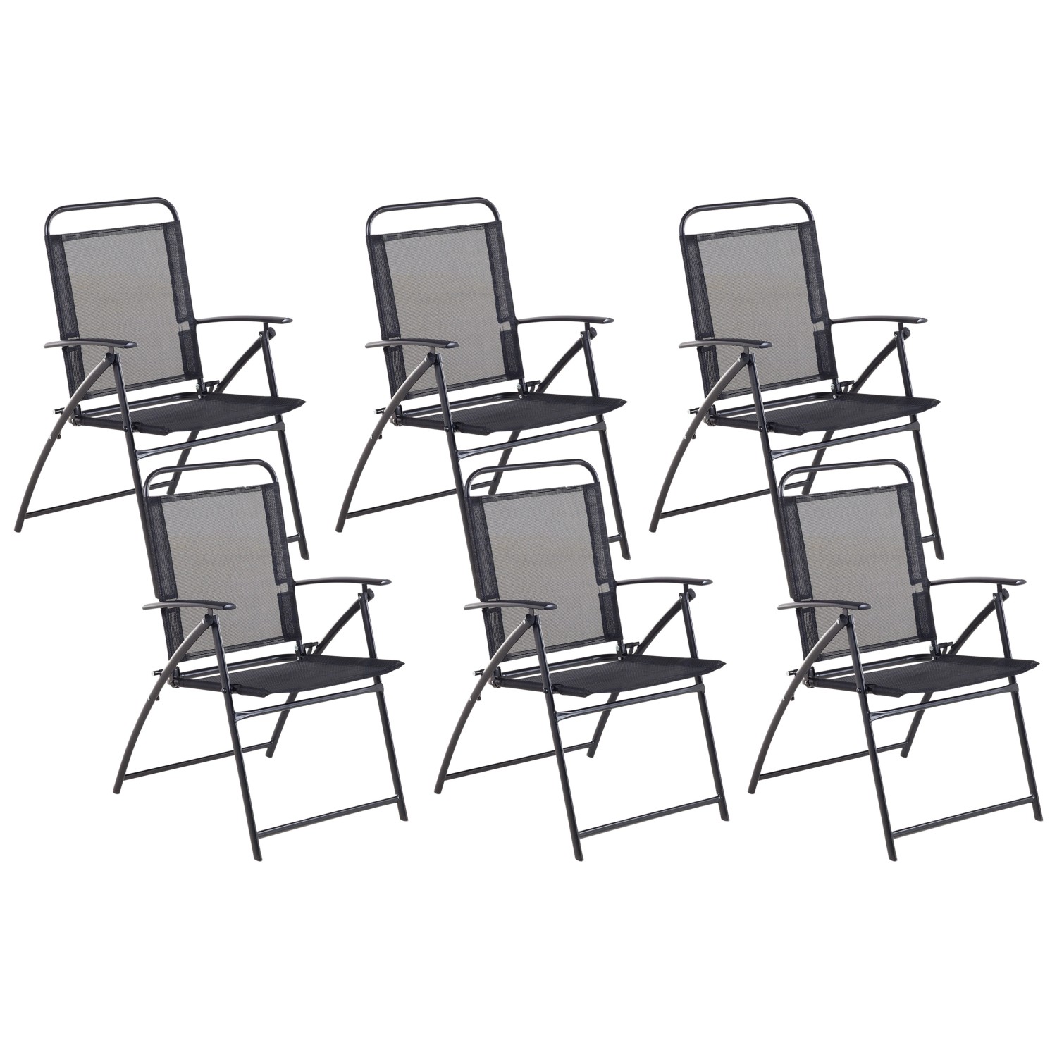 Beliani Gartenstuhl Schwarz 66x48x90 günstig online kaufen