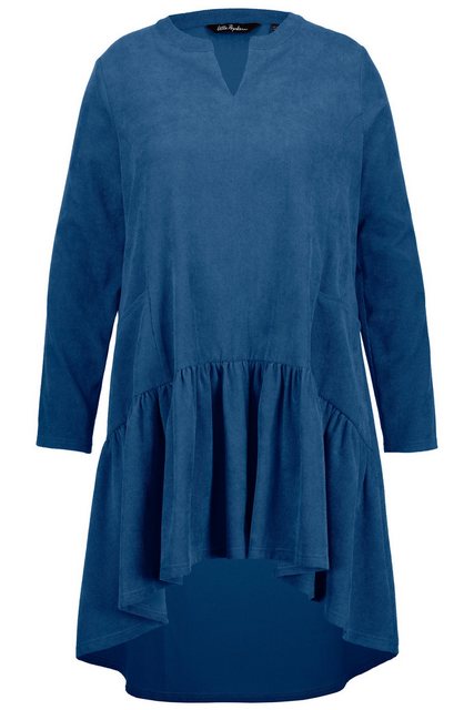 Ulla Popken Jerseykleid Cordkleid A-Linie Tunika-Ausschnitt Langarm günstig online kaufen