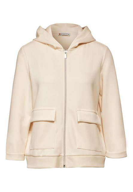 STREET ONE Strickjacke LTD QR silk look hoody jacket günstig online kaufen