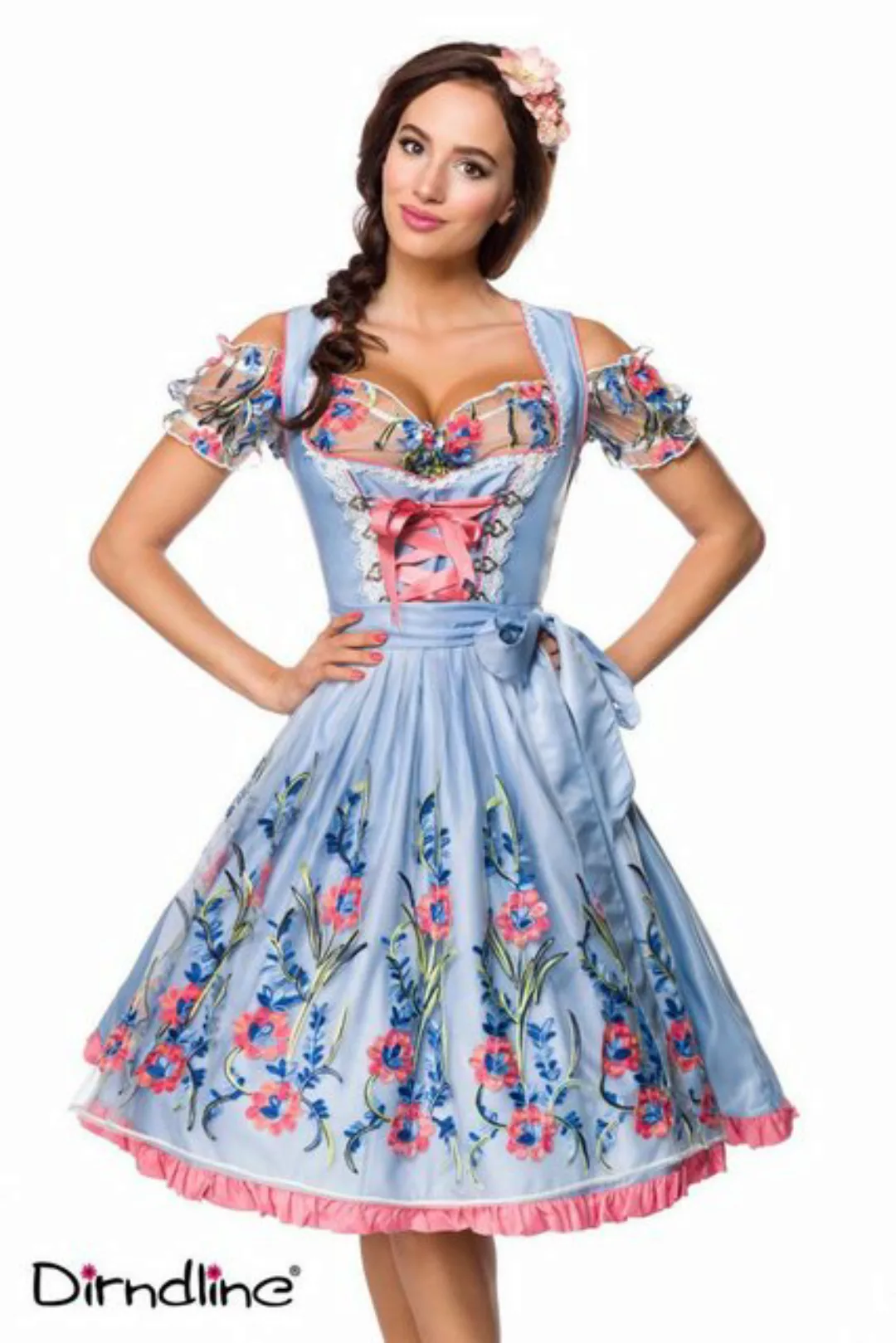 Dirndline Dirndl Dirndline - Romantisches Dirndl inkl. Spitzenbluse - (2XL, günstig online kaufen