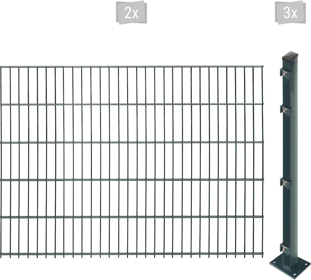 Arvotec Doppelstabmattenzaun "EASY 103 zum Aufschrauben", Zaunhöhe 103 cm, günstig online kaufen