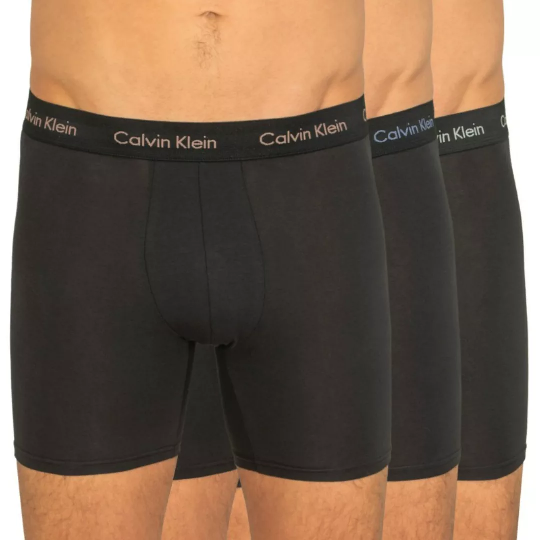 Calvin Klein 3-er Set Boxer Briefs Schwarz mit verschiedenfarbigem Webbund günstig online kaufen