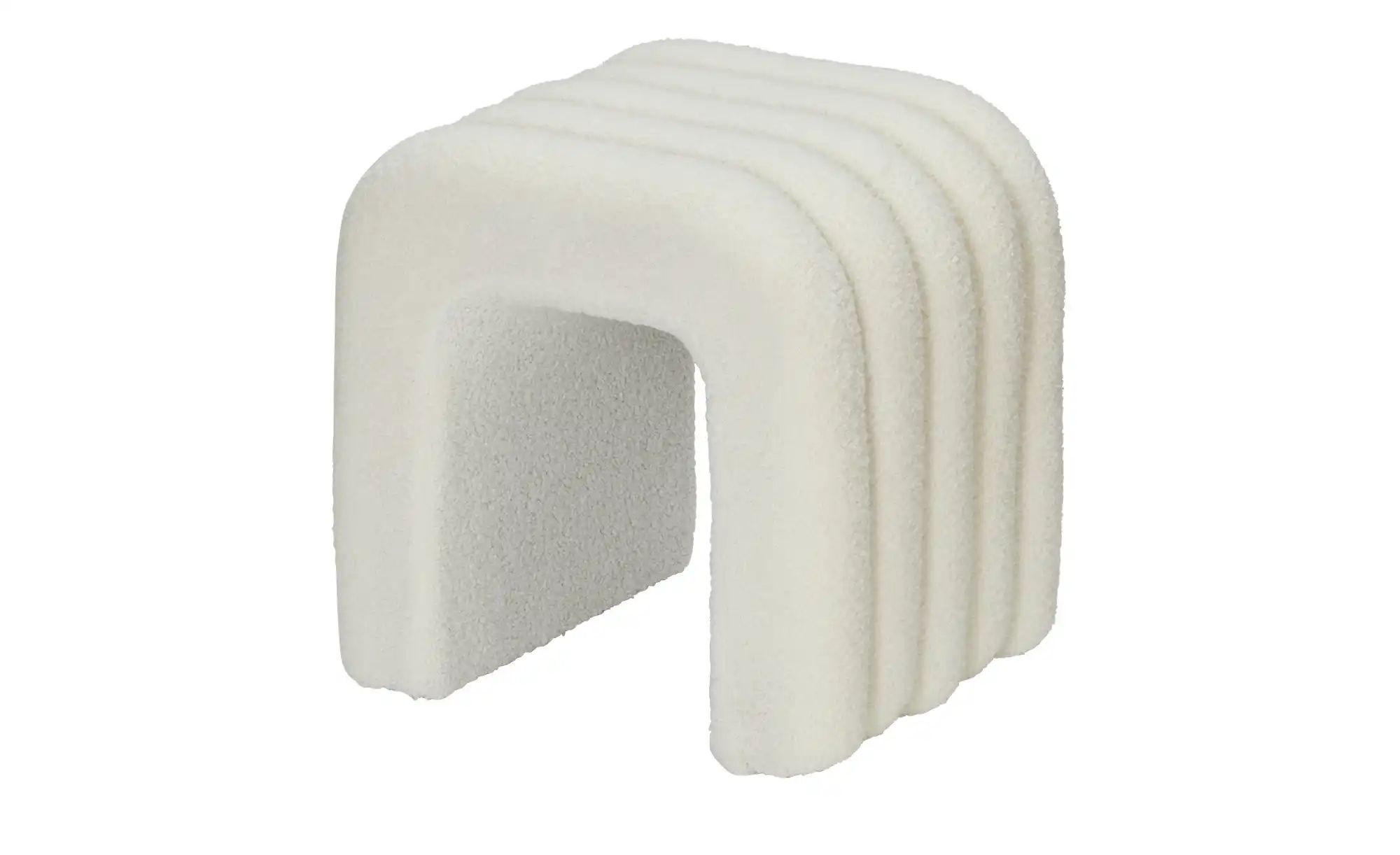 Polsterhocker  Teddy ¦ weiß ¦ Maße (cm): B: 41 H: 42 T: 35.0 Polstermöbel > günstig online kaufen