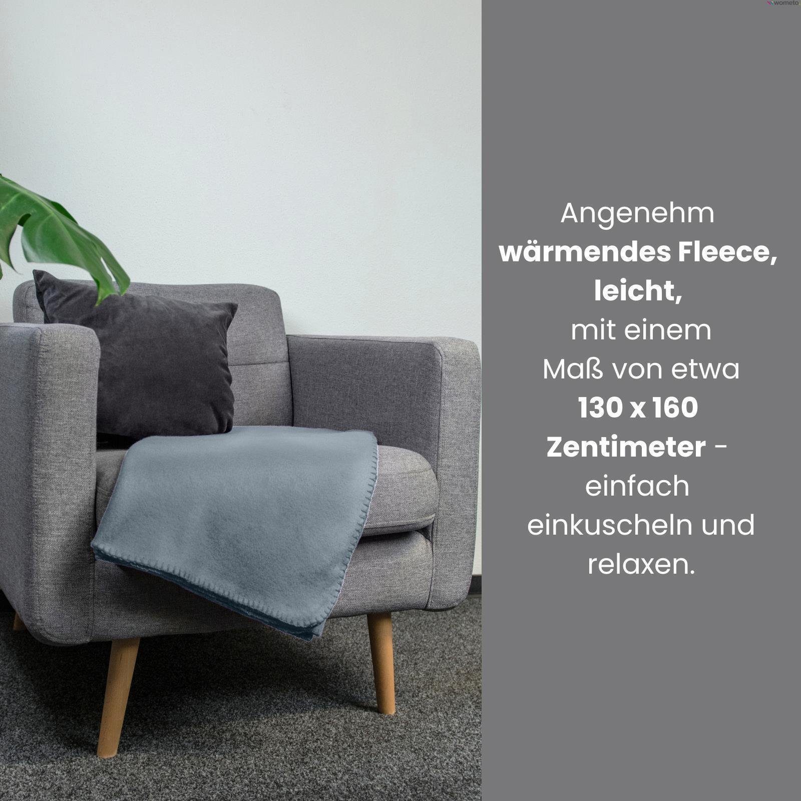 Wohndecke Polar-Fleece ca. 130x160, wometo, OEKO-TEX®, günstig online kaufen